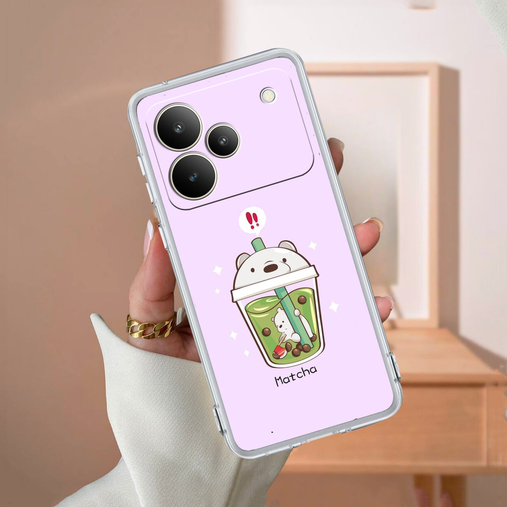Cartoon Matcha Tea We Bare Bears Anti Yellow Case For Realme P4 Pro 5G