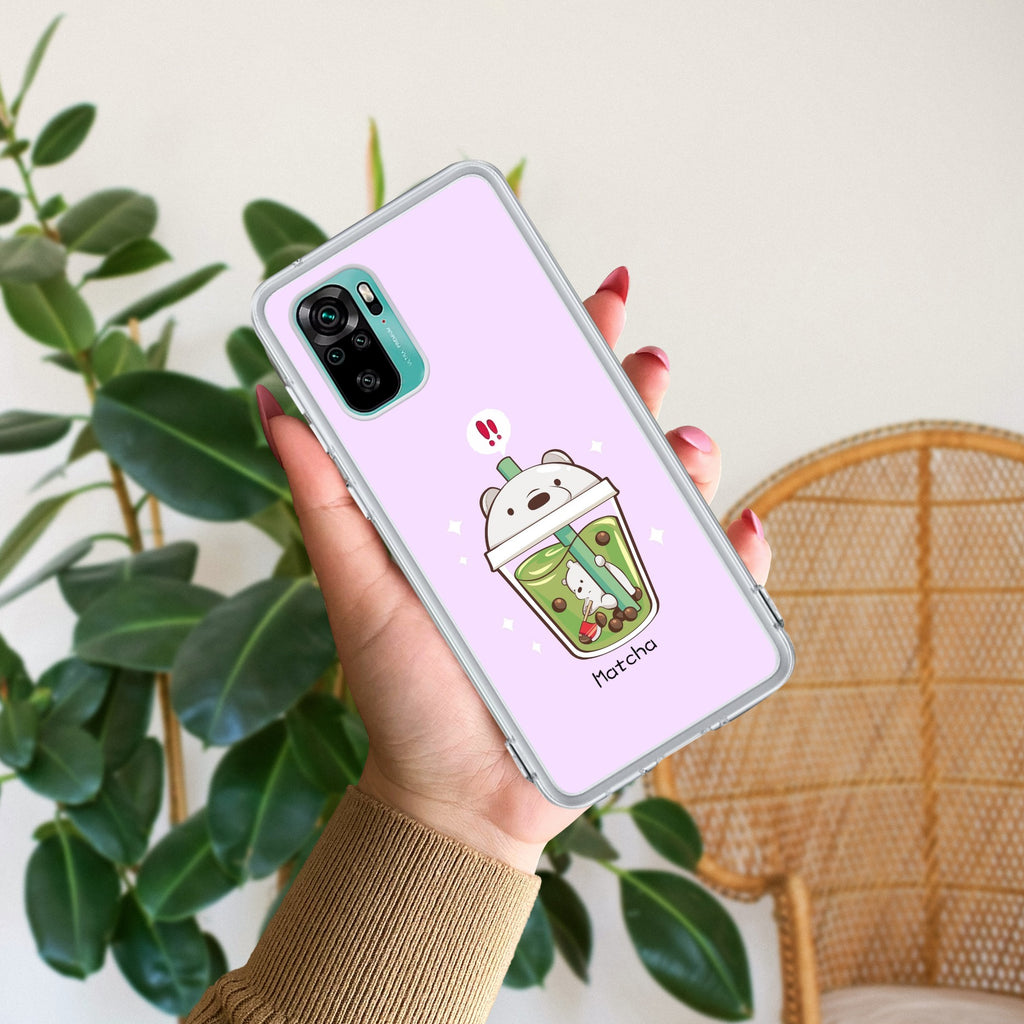 Cartoon Matcha Tea We Bare Bears Silicon Case For Redmi Note 10 / 10S