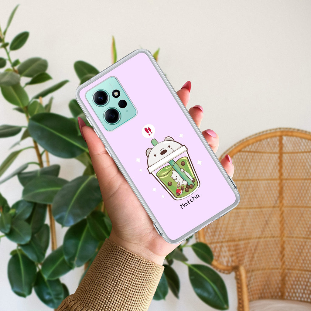 Cartoon Matcha Tea We Bare Bears Silicon Case For Redmi Note 12 4G