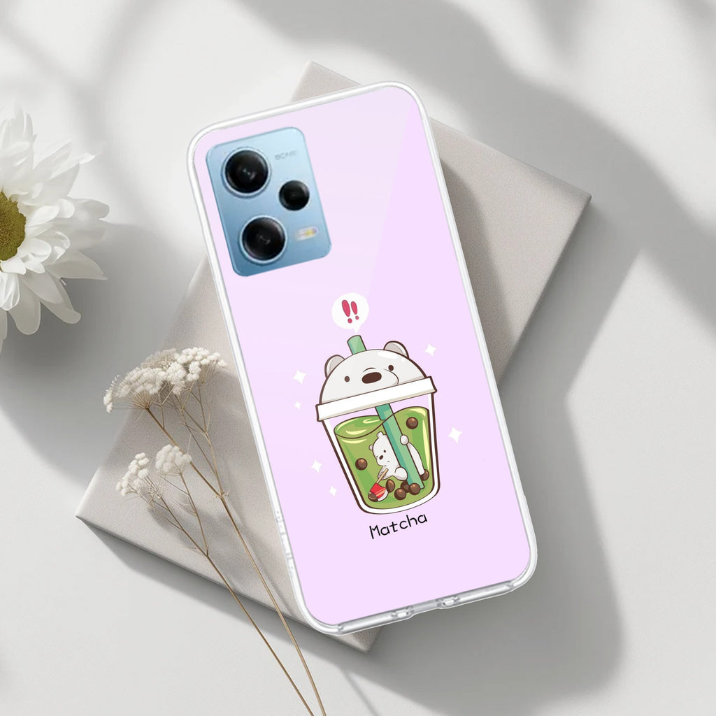 Cartoon Matcha Tea We Bare Bears Silicon Case For Redmi Note 12 5G