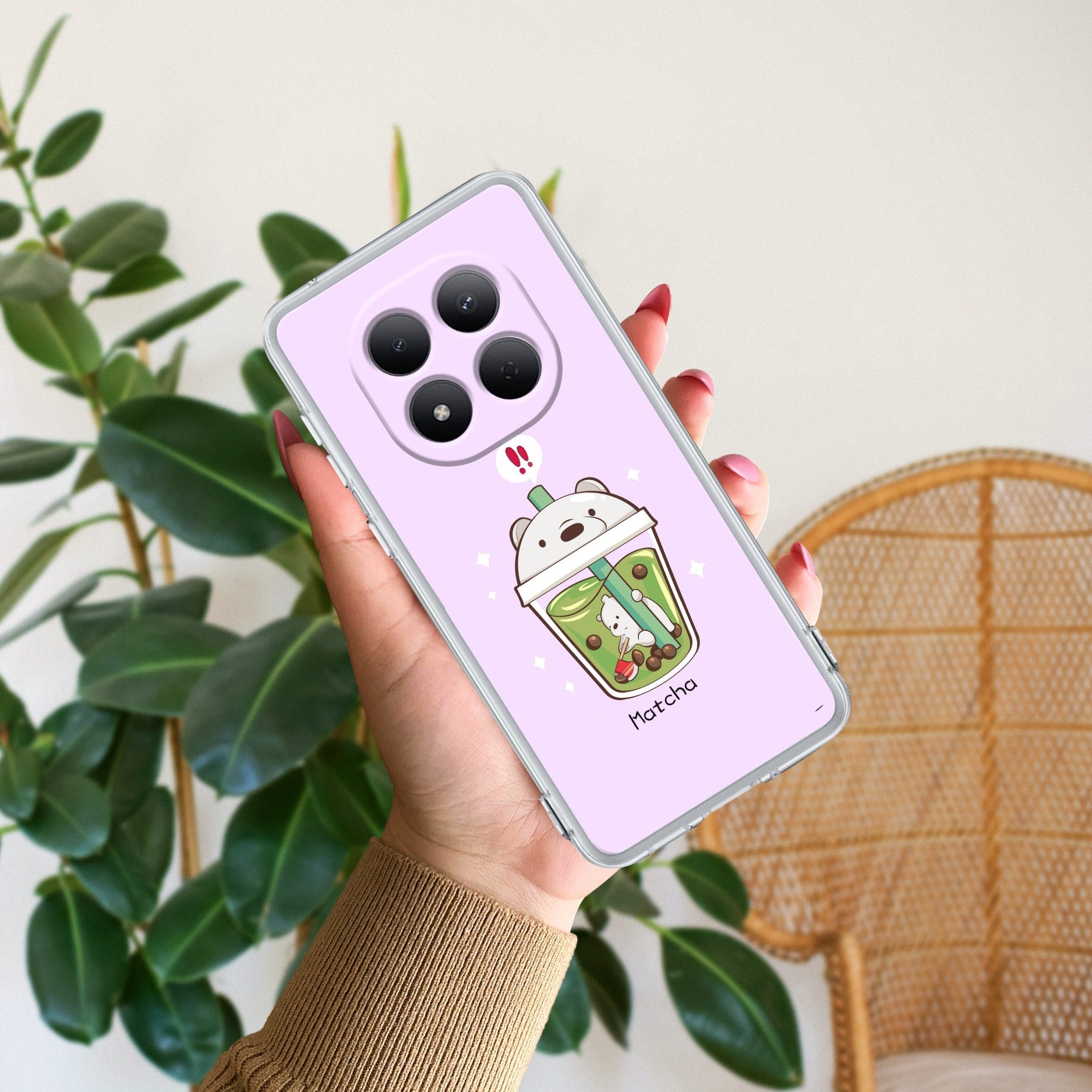 Cartoon Matcha Tea We Bare Bears Silicon Case For Redmi Note 15 Pro Plus 5G
