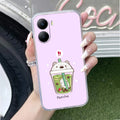 Cartoon Matcha Tea We Bare Bears Silicon Case For Vivo T2x 5G