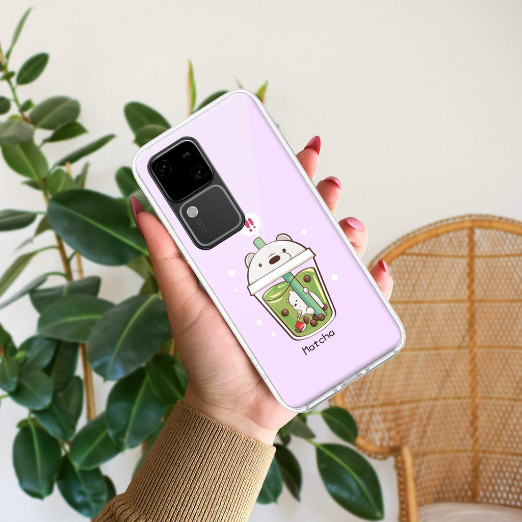 Cartoon Matcha Tea We Bare Bears Anti Yellow Case For Vivo V30 5G