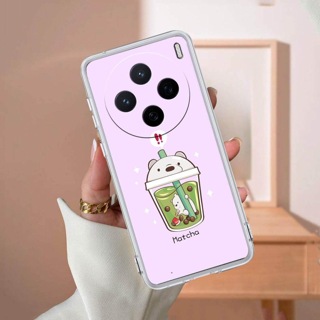 Cartoon Matcha Tea We Bare Bears Silicon Case For Vivo V25