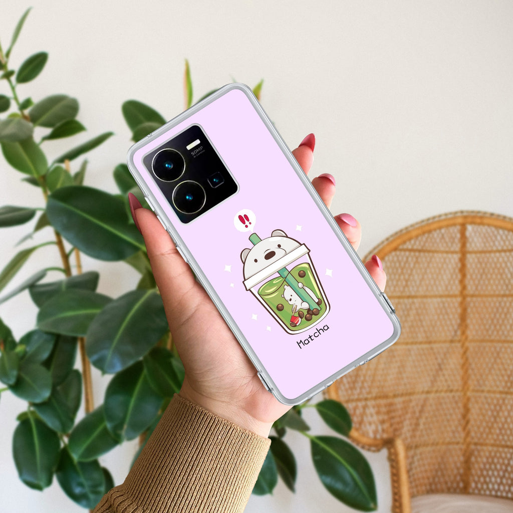 Cartoon Matcha Tea We Bare Bears Anti Yellow Case For Vivo Y35