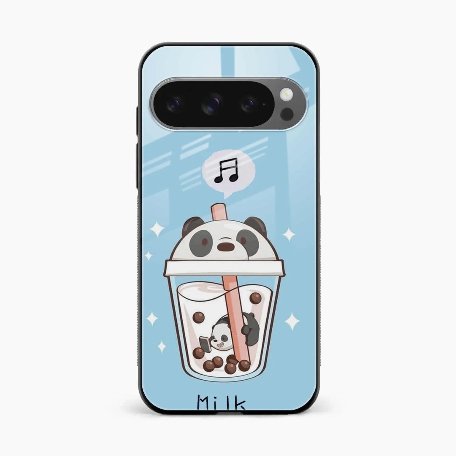 Cartoon Milk Tea We Bare Bears Glossy Metal Case Cover For Google Pixel 10 Pro XL