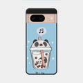 Cartoon Milk Tea We Bare Bears Glossy Metal Case Cover For Google Pixel 8 5G