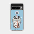Cartoon Milk Tea We Bare Bears Glossy Metal Case Cover For Google Pixel 8 Pro 5G