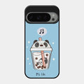 Cartoon Milk Tea We Bare Bears Glossy Metal Case Cover For Google Pixel 9 Pro 5G