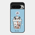 Cartoon Milk Tea We Bare Bears Glossy Metal Case Cover For Google Pixel 9 Pro Xl