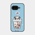 Cartoon Milk Tea We Bare Bears Glossy Metal Case Cover For Google Pixel 9A 5G