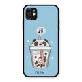 Cartoon Milk Tea We Bare Bears Glossy Metal Case Cover For iPhone 11