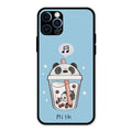 Cartoon Milk Tea We Bare Bears Glossy Metal Case Cover For iPhone 12 Pro