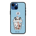 Cartoon Milk Tea We Bare Bears Glossy Metal Case Cover For iPhone 13 mini