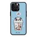 Cartoon Milk Tea We Bare Bears Glossy Metal Case Cover For iPhone 13 Pro