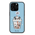 Cartoon Milk Tea We Bare Bears Glossy Metal Case Cover For iPhone 15 Pro