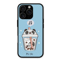 Cartoon Milk Tea We Bare Bears Glossy Metal Case Cover For iPhone 16 Pro Max