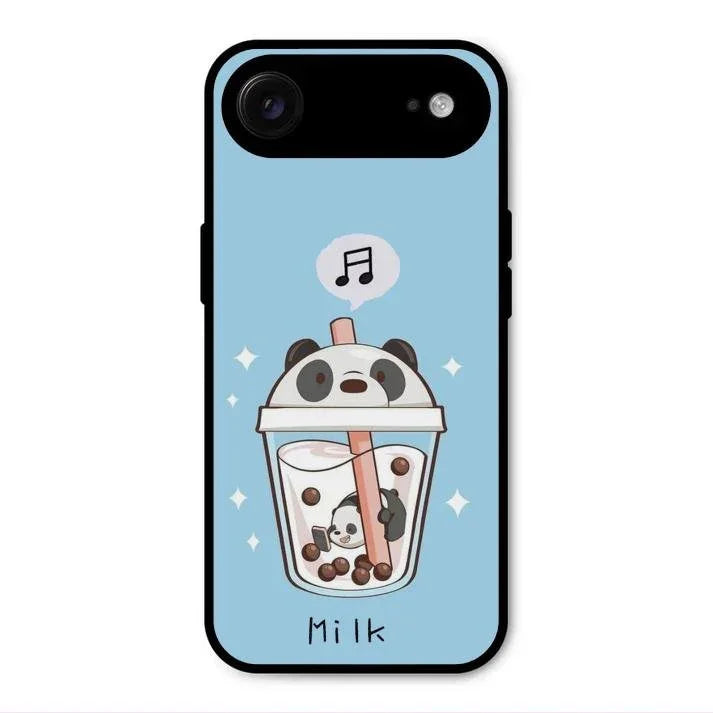 Cartoon Milk Tea We Bare Bears Glossy Metal Case Cover For iPhone Air
