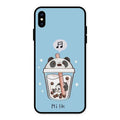 Cartoon Milk Tea We Bare Bears Glossy Metal Case Cover For iPhone XS Max