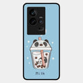 Cartoon Milk Tea We Bare Bears Glossy Metal Case Cover For Iqoo 11 5G