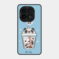 Cartoon Milk Tea We Bare Bears Glossy Metal Case Cover For Iqoo 13 5G