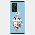 Cartoon Milk Tea We Bare Bears Glossy Metal Case Cover For Iqoo 9 Se 5G