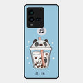 Cartoon Milk Tea We Bare Bears Glossy Metal Case Cover For Iqoo 9T 5G