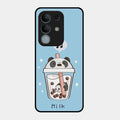 Cartoon Milk Tea We Bare Bears Glossy Metal Case Cover For iQOO Z10x 5G