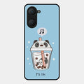 Cartoon Milk Tea We Bare Bears Glossy Metal Case Cover For Iqoo Z9 Lite 5G