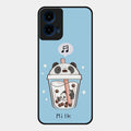 Cartoon Milk Tea We Bare Bears Glossy Metal Case Cover For Motorola G45 5G