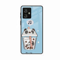 Cartoon Milk Tea We Bare Bears Glossy Metal Case Cover For Motorola G54 5G