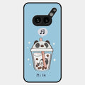 Cartoon Milk Tea We Bare Bears Glossy Metal Case Cover For Nothing Phone 2A Plus
