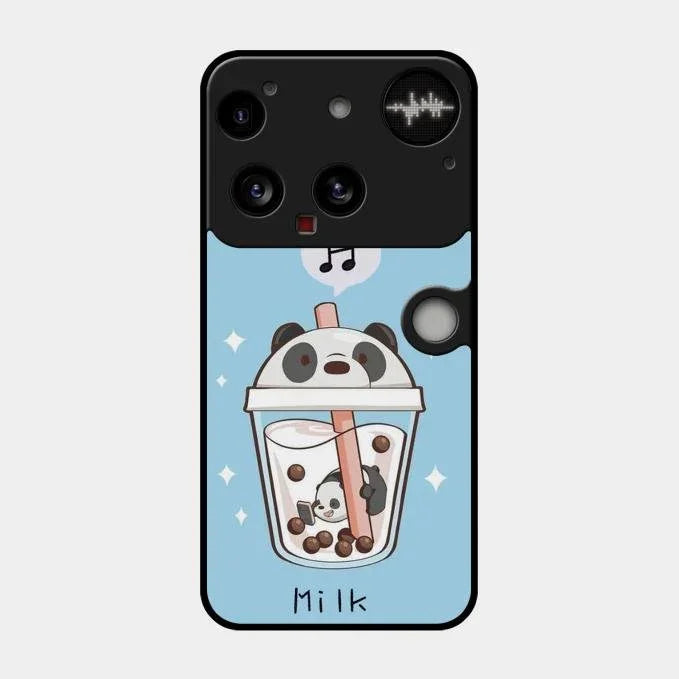 Cartoon Milk Tea We Bare Bears Glossy Metal Case Cover For Nothing Phone 3 5G