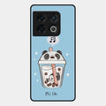Cartoon Milk Tea We Bare Bears Glossy Metal Case Cover For Oneplus 10 Pro 5G