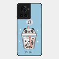 Cartoon Milk Tea We Bare Bears Glossy Metal Case Cover For Oneplus 10R 5G