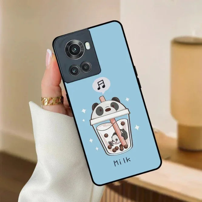 Cartoon Milk Tea We Bare Bears Glossy Metal Case Cover For OnePlus - ShopOnCliQ