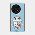 Cartoon Milk Tea We Bare Bears Glossy Metal Case Cover For Oneplus 13 5G