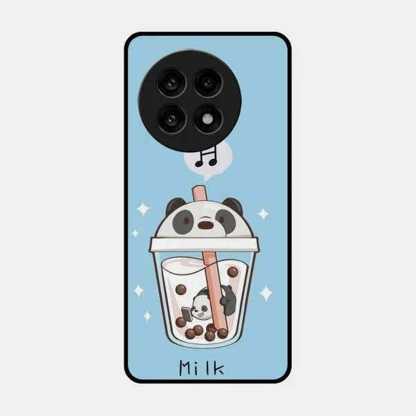 Cartoon Milk Tea We Bare Bears Glossy Metal Case Cover For Oneplus 13R 5G