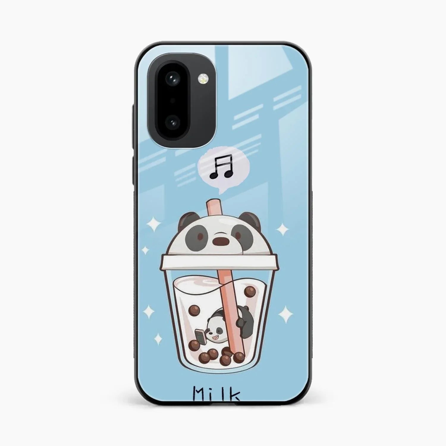 Cartoon Milk Tea We Bare Bears Glossy Metal Case Cover For OnePlus 15R 5G