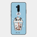 Cartoon Milk Tea We Bare Bears Glossy Metal Case Cover For Oneplus 7T Pro