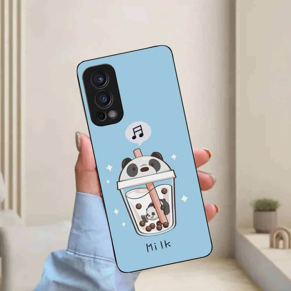 Cartoon Milk Tea We Bare Bears Glossy Metal Case Cover For OnePlus - ShopOnCliQ