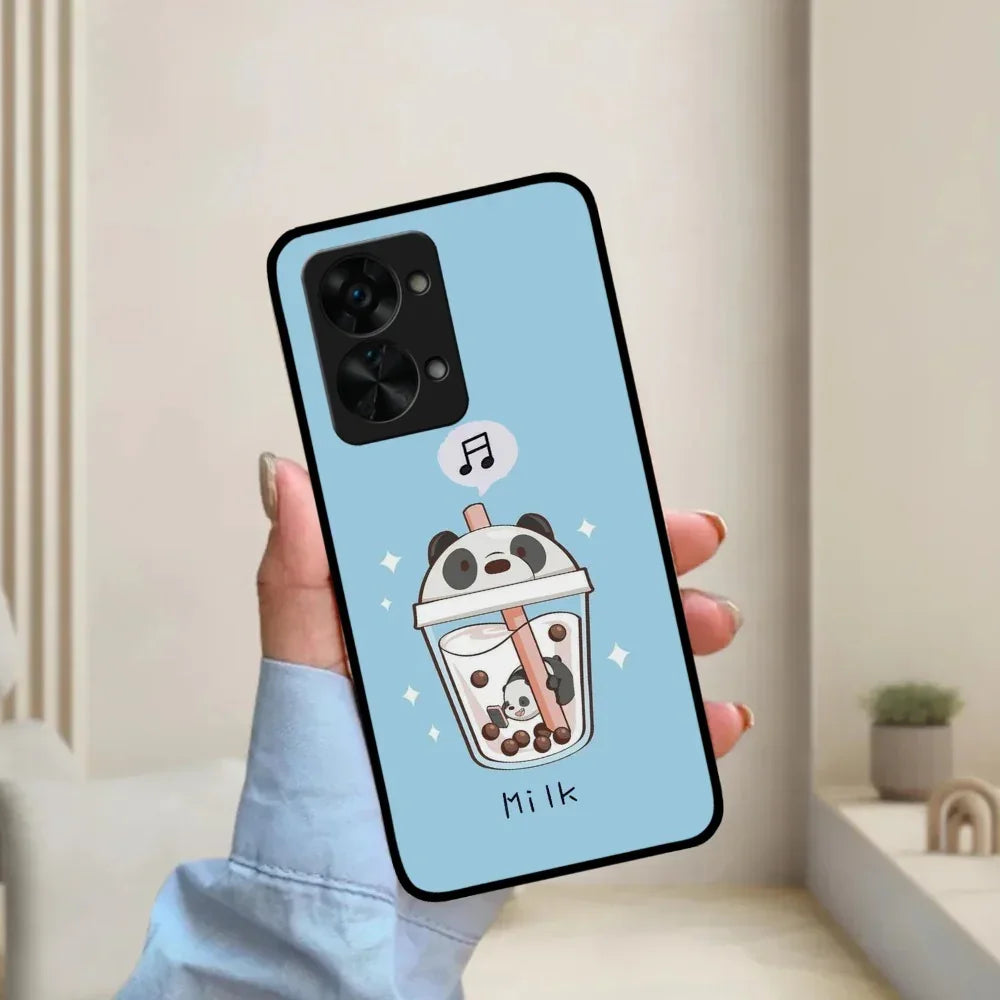 Cartoon Milk Tea We Bare Bears Glossy Metal Case Cover For OnePlus - ShopOnCliQ