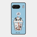 Cartoon Milk Tea We Bare Bears Glossy Metal Case Cover For Oneplus Nord 4 5G