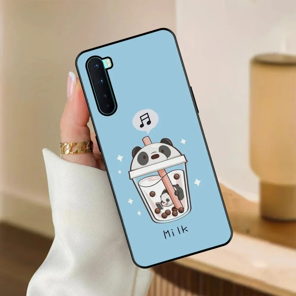 Cartoon Milk Tea We Bare Bears Glossy Metal Case Cover For OnePlus - ShopOnCliQ