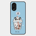 Cartoon Milk Tea We Bare Bears Glossy Metal Case Cover For Oppo A38