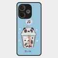 Cartoon Milk Tea We Bare Bears Glossy Metal Case Cover For Oppo A5 Pro 5G