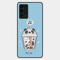 Cartoon Milk Tea We Bare Bears Glossy Metal Case Cover For Oppo A55