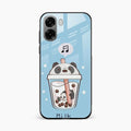 Cartoon Milk Tea We Bare Bears Glossy Metal Case Cover For Oppo A6X 5G