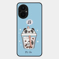 Cartoon Milk Tea We Bare Bears Glossy Metal Case Cover For Oppo F21 Pro 5G