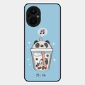 Cartoon Milk Tea We Bare Bears Glossy Metal Case Cover For Oppo F21S Pro 5G